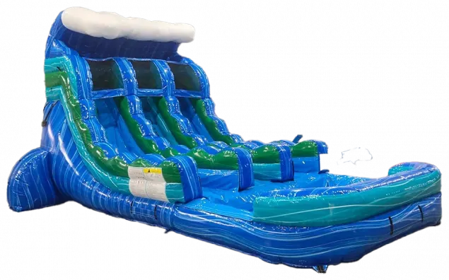 16ft Center Climb Tropical Wave Water Slide