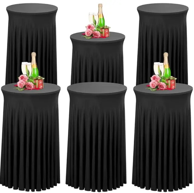 Black Wavy Cocktail Linen