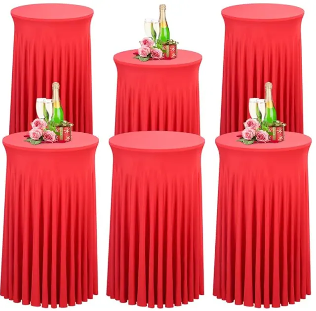 Red Wavy Cocktail Linen