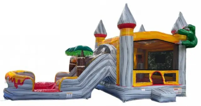 T.Rex Bounce House With Double Slide Combo