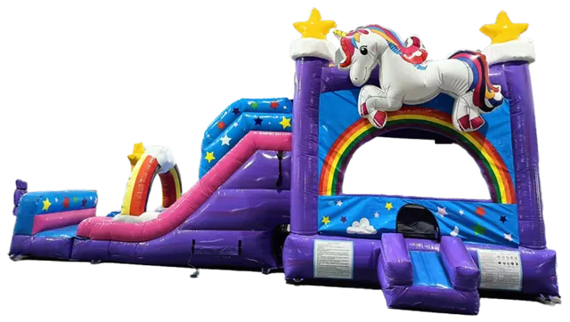 Unicorn XL Wet Dry Combo Water Slide & Bounce House